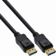 InLine DisplayPort 2.1 cable, UHBR20 80 Gb/s, black, gold-plated contacts, 0.5m