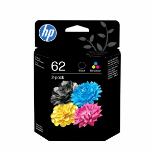 HP 62 2-pack Black/Tri-color Original Ink Cartridges