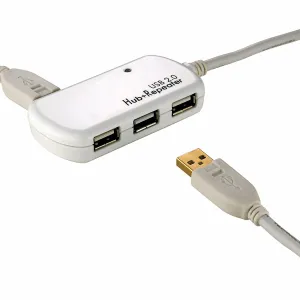 Roline USB 2.0 Hub, 4 Ports, with Repeater 12 m