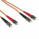 CablesToGo 1m ST/ST LSZH Duplex 62.5/125 Multimode Fibre Patch Cable