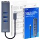 Savio AK-57 USB-C - 3 x USB-A HUB with RJ-45 Gigabit Ethernet adapter 5000 Mbit/s grey #9