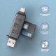 Axagon CRE-DAC USB-C+ USB-A 5 Gbps MINI card reader 2-slot & lun SD/microSD #3