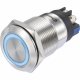 Conrad LAS1-GQ-11E/L/B/12V/S Druckschalter 250 V/AC 3 A 1 x Ein/Ein IP65 tastend 1 St