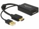 DeLOCK 0.245m HDMI+USB2.0-A/DisplayPort