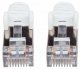 Intellinet Network Patch Cable, Cat7 Cable/Cat6A Plugs, 0.25m, White, Copper, S/FTP, LSOH / LSZH, PVC, RJ45, Gold Plated Contacts, Snagless, Booted, Polybag #2