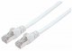 Intellinet Network Patch Cable, Cat7 Cable/Cat6A Plugs, 0.25m, White, Copper, S/FTP, LSOH / LSZH, PVC, RJ45, Gold Plated Contacts, Snagless, Booted, Polybag