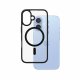 PanzerGlass HardCase Transparent w. Black MagSafe & Frame iPhone 16
