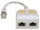 Telegärtner T-Adaptor S Cat.5e, 10/100BT/ISDN light grey RAL 7035