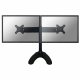 Newstar Tilt/Turn/Rotate Dual Desk Stand for two 19-30" Monitor Screens, Height Adjustable - Black