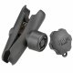 RAM Mount Double Socket Arm with Pin-Lock 5-Pin Security Knob
