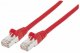 Intellinet Network Patch Cable, Cat7 Cable/Cat6A Plugs, 0.25m, Red, Copper, S/FTP, LSOH / LSZH, PVC, RJ45, Gold Plated Contacts, Snagless, Booted, Polybag
