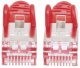 Intellinet Network Patch Cable, Cat7 Cable/Cat6A Plugs, 0.25m, Red, Copper, S/FTP, LSOH / LSZH, PVC, RJ45, Gold Plated Contacts, Snagless, Booted, Polybag #3